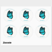 kinderboek stickers met turquoise vlinder (Vel)