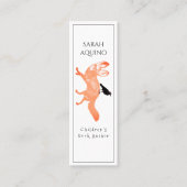 Kinderboekauteur Whimsical Fox Crow Bladwijzer Mini Visitekaartje (Voorkant)