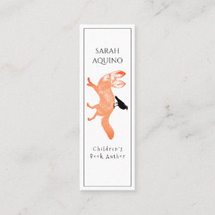 Kinderboekauteur Whimsical Fox Crow Bladwijzer Mini Visitekaartje