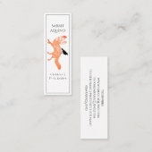 Kinderboekauteur Whimsical Fox Crow Bladwijzer Mini Visitekaartje (Voorkant / Achterkant)