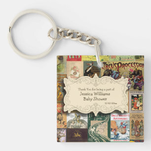 Kinderboeken Breng een boek baby shower bedankt Sleutelhanger