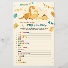 Kinderboeken Emoji Pictionary Game Dinosaurussen
