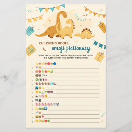 Kinderboeken Emoji Pictionary Game Dinosaurussen