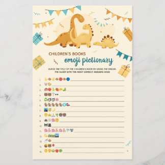 Kinderboeken Emoji Pictionary Game Dinosaurussen