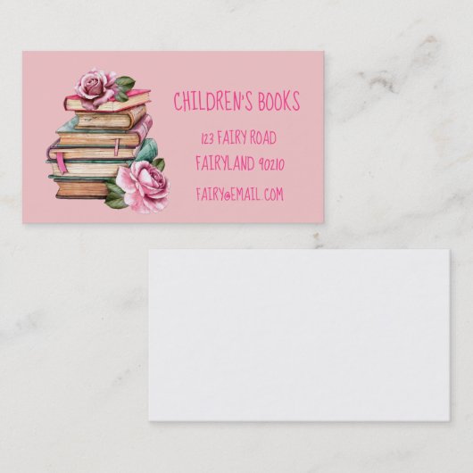 Kinderboeken Kinderboekwinkel en speelgoedbus Visitekaartje (Voorkant / Achterkant)