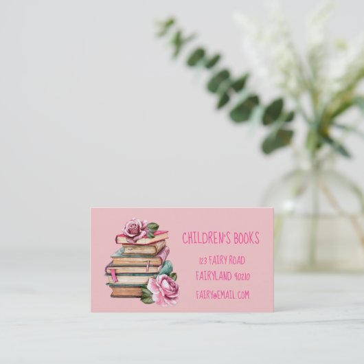 Kinderboeken Kinderboekwinkel en speelgoedbus Visitekaartje (Staand voorkant)