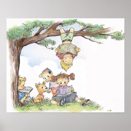 Kinderboeken lezen poster (Voorkant)