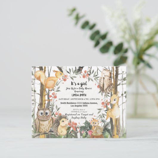 Kinderboeken over bos- en planten in briefkaart (Staand voorkant)