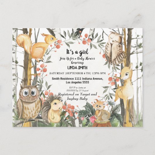 Kinderboeken over bos- en planten in briefkaart (Voorkant)