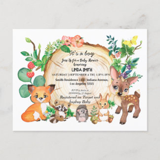 Kinderboeken over bos- en planten in briefkaart