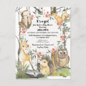 Kinderboeken over bos- en planten in uitnodiging briefkaart (Voorkant)