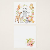 Kinderboeken over bos- en planten in vierkante visitekaartjes (Voorkant /achterkant)