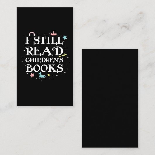 Kinderboeken Reader Cute Reading Librarian Visitekaartje (Voorkant / Achterkant)