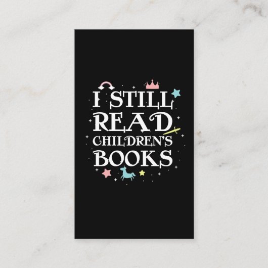 Kinderboeken Reader Cute Reading Librarian Visitekaartje (Voorkant)