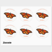kinderboekenlabel met Monarch Butterfly Ronde Sticker (Vel)