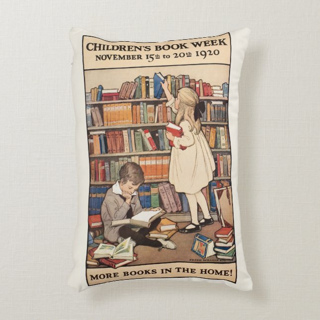 Kinderboekenweek door Jessie Willcox Smith Accent Kussen (Voorkant(Verticaal))