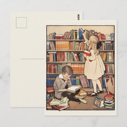 Kinderboekenweek van Jessie Willcox Smith Briefkaart (Voorkant / Achterkant)