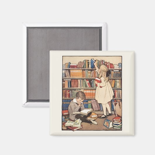 Kinderboekenweek van Jessie Willcox Smith Magneet (Voorkant / Achterkant)
