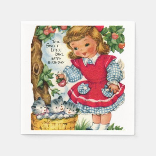  kinderboekje voor kleine meisjes servet (Voorkant)