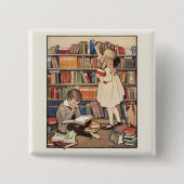 Kinderboekweek door Jessie Willcox Smith Vierkante Button 5,1 Cm (Voorkant)