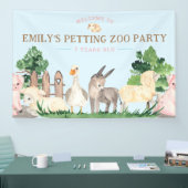 Kinderboerderij Boerderij Dierlijke Verjaardagsfee Spandoek (Beurs)