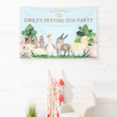 Kinderboerderij Boerderij Dierlijke Verjaardagsfee Spandoek (Insitu)