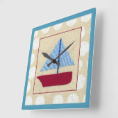 Kinderboot van Chariklia Zarris Vierkante Klok (Hoek)