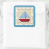 Kinderboot van Chariklia Zarris Vierkante Sticker (Tas)