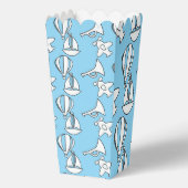 Kinderboot Vliegtuig Babyblauw Popcorn Bedankdoosjes (Achterkant)