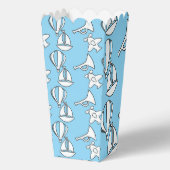 Kinderboot Vliegtuig Babyblauw Popcorn Bedankdoosjes (Voorkant)