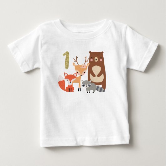 Kinderbos 1ste verjaardag T-shirt (Voorkant)