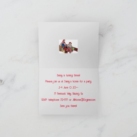 Kinderbrandweerauto Raggedy Ann Andy Verjaardagsfe (Binnen)