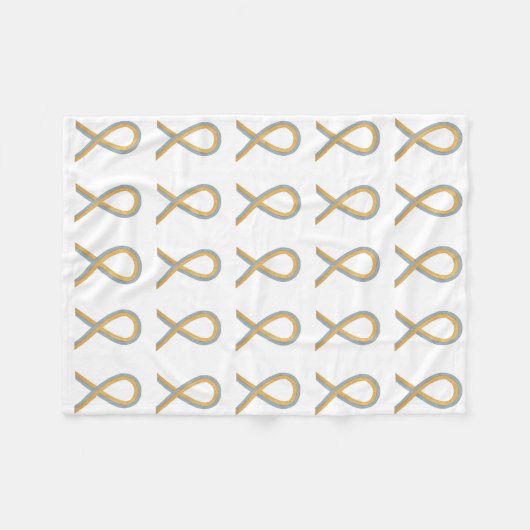 Kinderbreinkankerbewustwording Fleece Deken (Voorkant (Horizontaal))