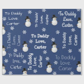 Kindercadeau op maat voor kerstmis blauw cadeaupapier (Vlak)