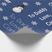 Kindercadeau op maat voor kerstmis blauw cadeaupapier (Hoek)