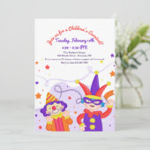 Kindercarnavaluitnodiging Kaart (Staand voorkant)