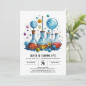 Kinderchemie Whimsy Wetenschapper Verjaardag Kaart (Staand voorkant)