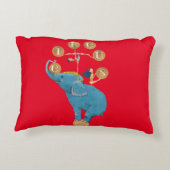 Kindercircusthema Nursery Accent Kussen (Achterkant)