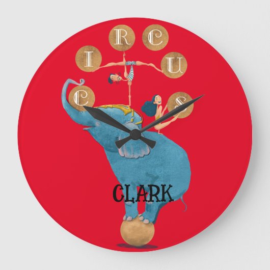 Kindercircusthema Nursery Grote Klok (Voorkant)