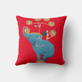 Kindercircusthema Nursery Kussen (Achterkant)