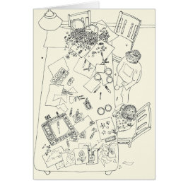 Kindercreatieve Mess Funny Family Line Drawing