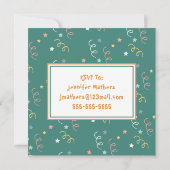 Kinderdag - 4 jaar - Uitnodiging van feestdagen (Achterkant)