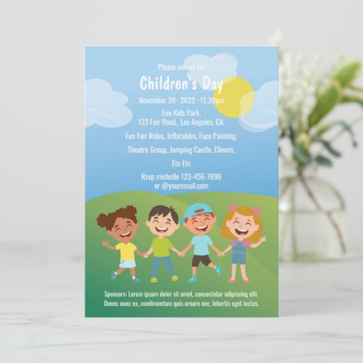 Kinderdag Kaart (Staand voorkant)