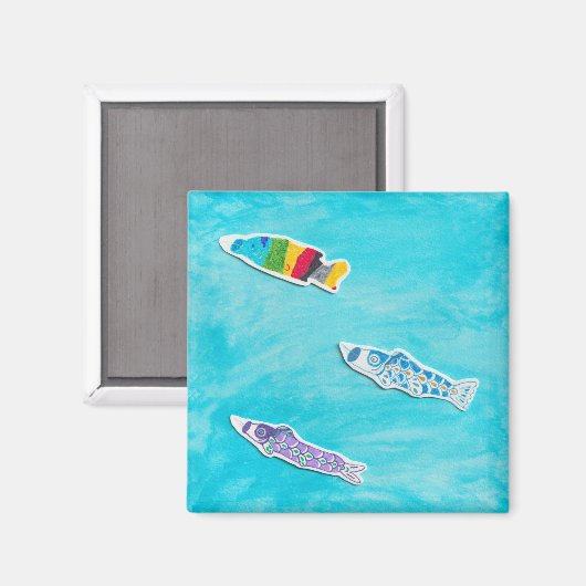 Kinderdag Koinobori magneet (Voorkant / Achterkant)