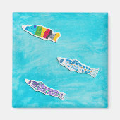 Kinderdag Koinobori magneet (Voorkant)