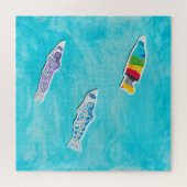 Kinderdag Koinobori vierkante puzzel Legpuzzel (Horizontaal)