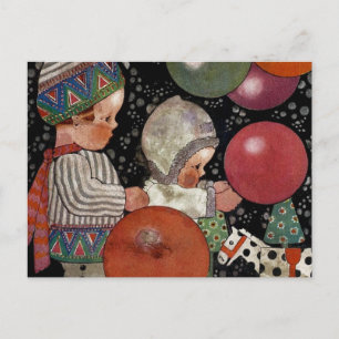Kinderdagfeest, ballonnen en speelgoed Briefkaart