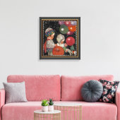  Kinderdagfeest, ballonnen en speelgoed Canvas Afdruk (Insitu (Woonkamer))