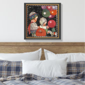  Kinderdagfeest, ballonnen en speelgoed Canvas Afdruk (Insitu (Slaapkamer))