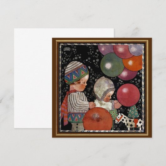 Kinderdagfeest, ballonnen en speelgoed Kaart (Voorkant / Achterkant)